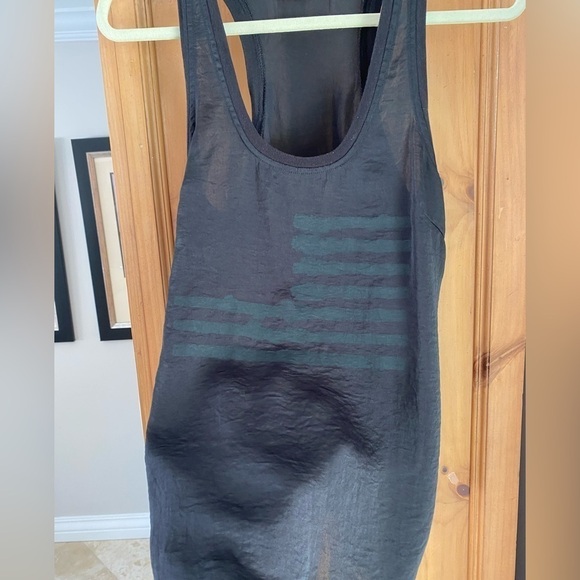 William Rast for Target black razorback flowy top w/ very subtle American flag M - Picture 8 of 8